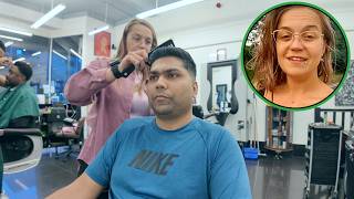 [ASMR] LADY BARBER CREATES AN ELEGANT HAIRCUT Klaudia England  2024 Leeds Who saved me