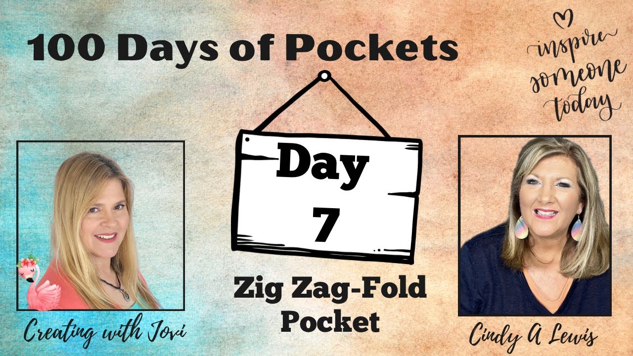 Welcome to Day 7 of 100 Days of Junk Journal Pockets! Try this Interactive Zig Zag-Fold Pocket
