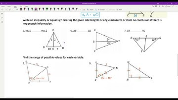 6 6 Inequalities in Two Triangles