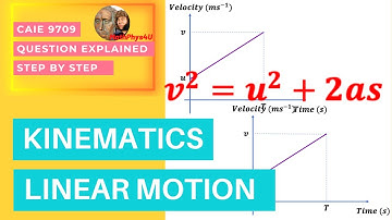 A-LEVEL MATH MECHANICS LINEAR MOTION USING KINEMATIC EQUATIONS | MATH EXPLAINED