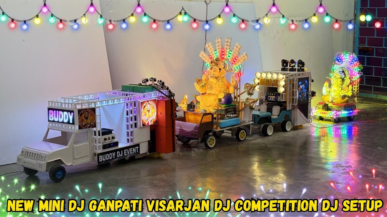 DIY Mini Dj Ganesh Visharjan big pickup loading | New Amazing Mini Dj Ganpati decoration dj ideas