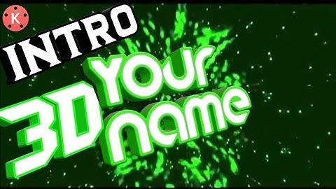 3D KineMaster Intro || Gaming Intro 3D || How To Make 3D Gaming Intro