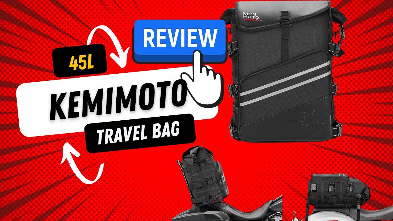  KEMIMOTO Motorcycle Tail Bag, Dual Use Motorcycle Rear