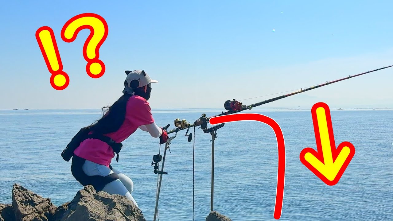 この後、女のお尻に事故…大物が釣れる場所で起きた悲劇www