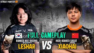 SF6 ▰ LESHAR (#1 Ranked Akuma) vs XIAOHAI (Sagat) + BETTY ▰ High Level Gameplay