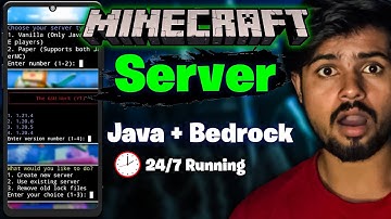 Host Your Own Minecraft Server on Android | 24/7 Running Script | Java / Bedrock | 2025