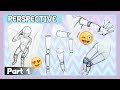 ❤ Draw People IN PERSPECTIVE (PART 1)❤ BASICS step  by step ❤ Birds eye view / from above