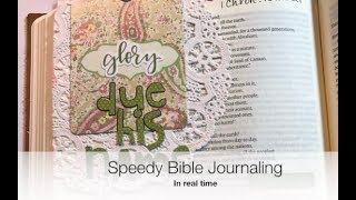 Speedy Bible Journaling - Glory Due His Name