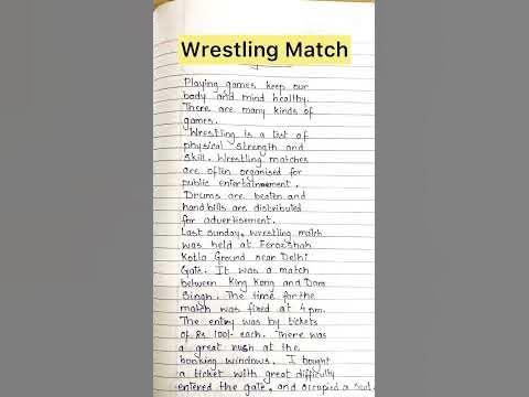 good title for wrestling essay