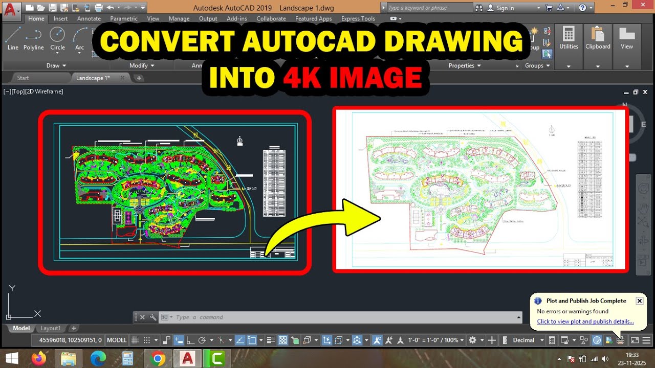 How to Create a High-Resolution 4K Image from AutoCAD - YouTube