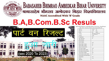 brabu part 1 result 2020-23,brabu part 1 ba b.sc b.com result 2020-23 ! brabu part 1 result 2020