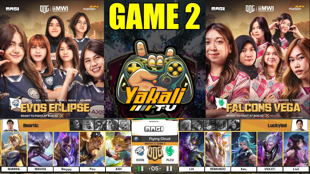 ASH JOY NAMIRA FREYA POU GATOTKACA !! EVOS ECLIPSE VS FALCONS VEGA GAME 2