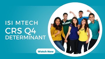 ISI MTech CS & Computer Science Section Solution. ISI MTech CRS 2024 Q4 Determinant