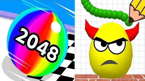Ball Run 2048 vs Draw To Smash - SpeedRun Gameplay Android iOS