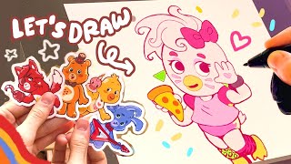 design fnaf stickers with me! ✿ experimenting with my style and rethinking my online shop by Sketches of Shay 27,947 views 6 months ago 28 minutes