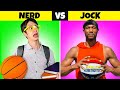 NERD vs JOCK *1v1 Basketball Challenge*