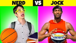 NERD vs JOCK *1v1 Basketball Challenge*