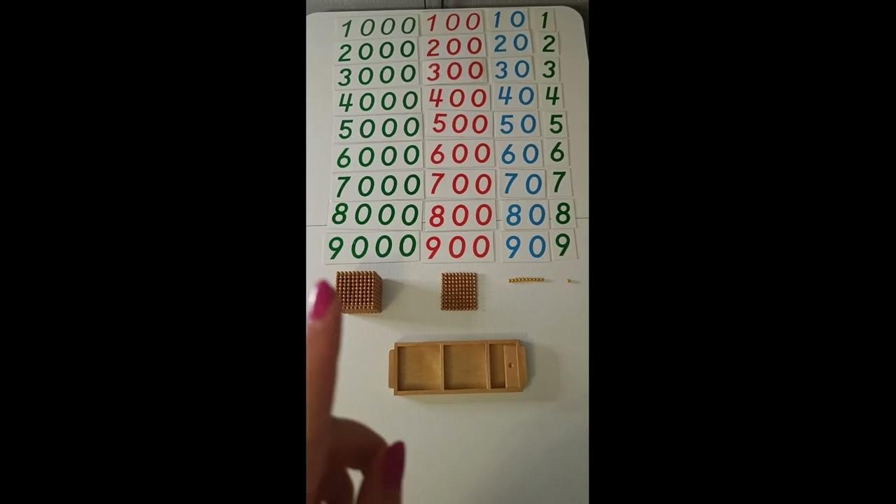 Называние больших чисел. Золотой банк Монтессори - YouTube