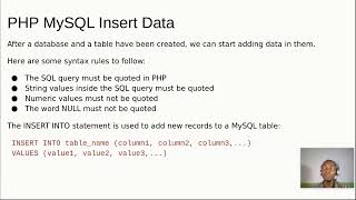 Famous 17. Create Table and Insert Data Using PHP Profile