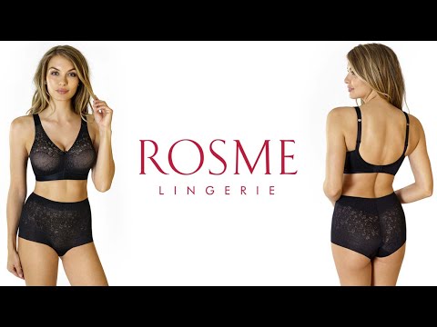 Wireless soft cup bra with molded cups and high-waist briefs from ROSME  Collection ''POWERLACE'' 
