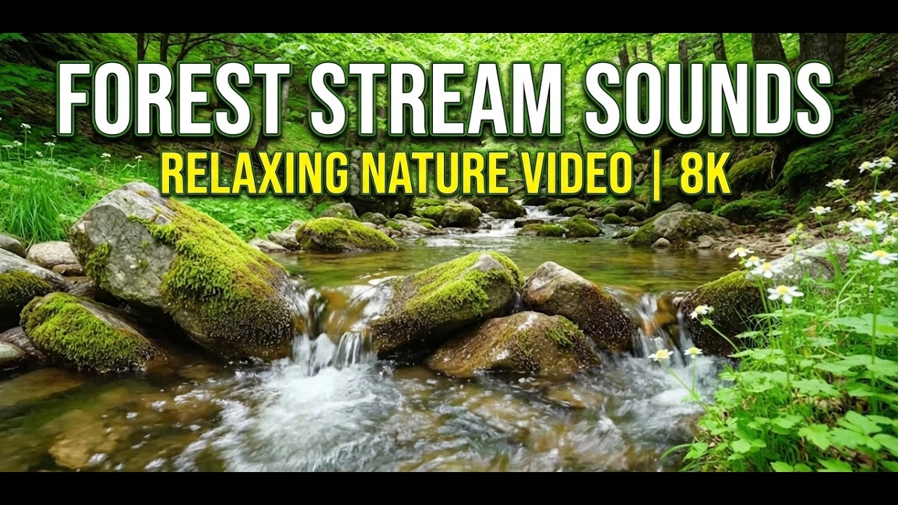 Peaceful Forest Stream Sounds 🌲💧 | Relaxing Running Water for Stress Relief & Deep Sleep