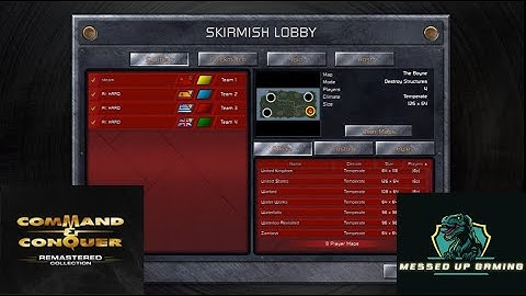 Command and Conquer Red Alert Remastered Skirmish Gameplay USSR– MAP: The Boyne 4