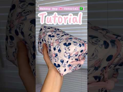 Tutorial Makeup Bag🌸 como hacer un neceser de tela ✅ #1k #shorts #sewing #pouch #makeupbag