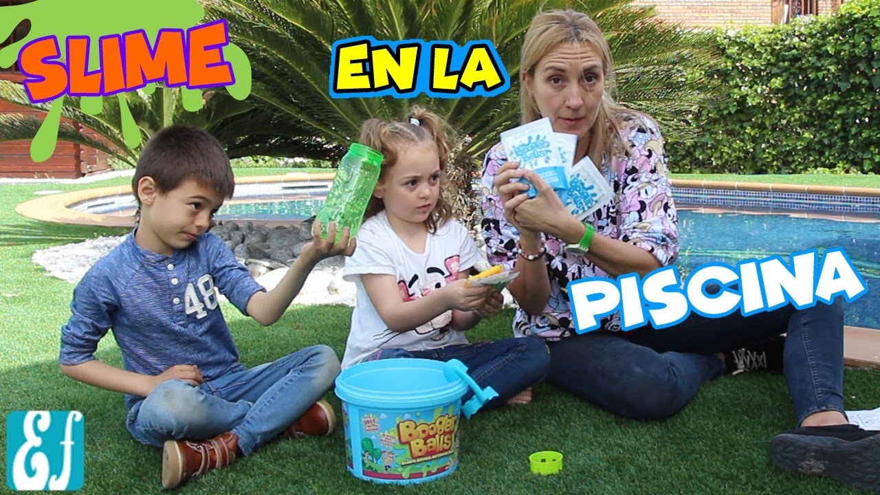 SLIME en la PISCINA!! Probamos Booger Balls Enredos en Familia