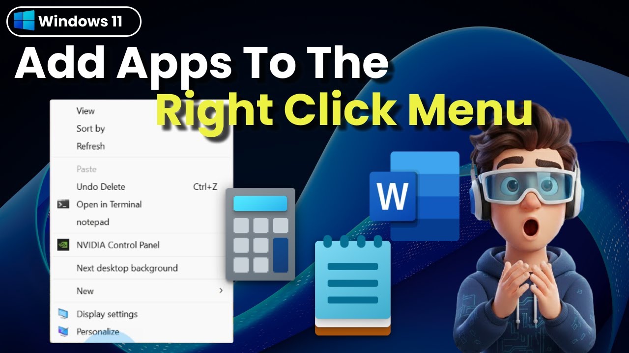 How to Add Apps to the Right-Click Menu in Windows 11 | Fast and Easy ...