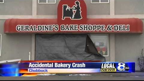 Elderly woman accidentally crashes into Geraldine's Bakery