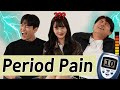 BOYS VS GIRLS Tries Period Pain Simulator For The First Time l Korean, Japanese, Chinese