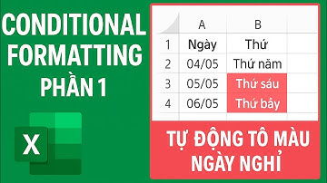 Conditional Formatting Phần 1 | Tự Động Tô Màu Ngày Nghỉ Trong Excel | Phandongexcel 
