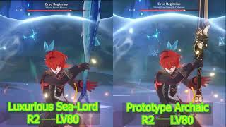 Luxurious Sea Lord LV80 (R2) VS Prototype Archaic LV80 (R2) Genshin Impact Luxurious Sea Lord LV80 (R2) VS Prototype Archaic LV80 (R2) Genshin Impact