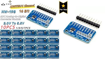 ADS1115 ADC Module: 16 Bit I2C w, PGA - Arduino, Raspberry Pi