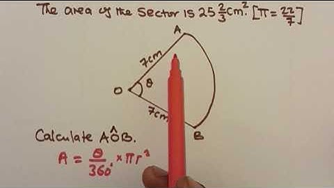 How to find  the Central Angle of a Sector with area and radius @GSCEMathematicsZone12