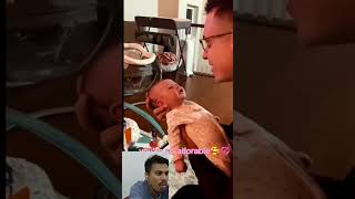 cute small baby copying his dad funny comedy dad video