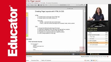"How to Use CSS for Page Layout" | Dreamweaver CS6 with Educator.com