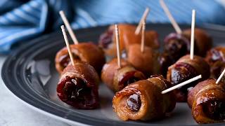 Glazed Bacon-Wrapped Dates