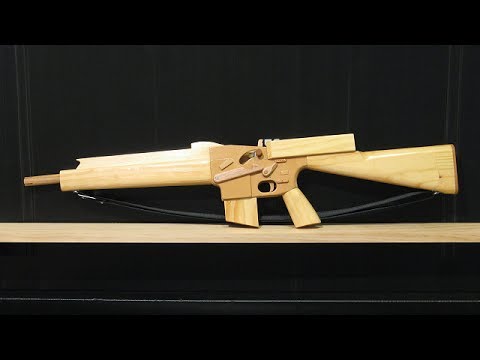 [rubber band gun] blowback M16A1 - YouTube