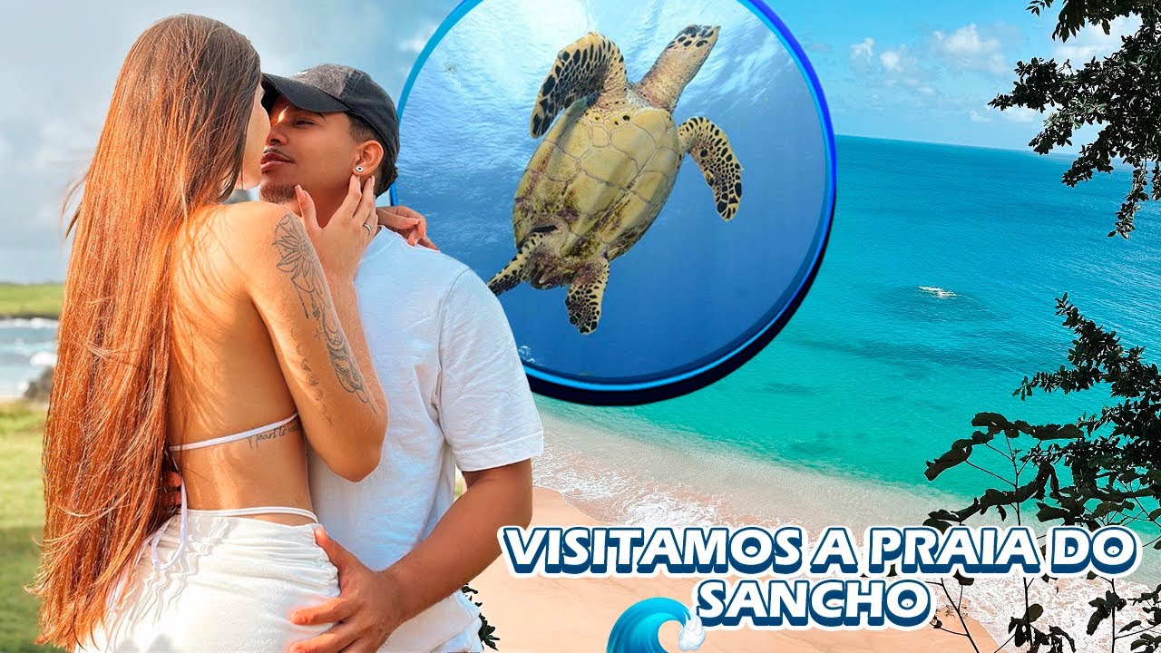 VLOG - Nosso primeiro dia em Fernando de Noronha (visitamos a praia do sancho e vimos tartarugas!!)