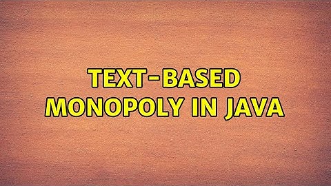 Text-based Monopoly in Java