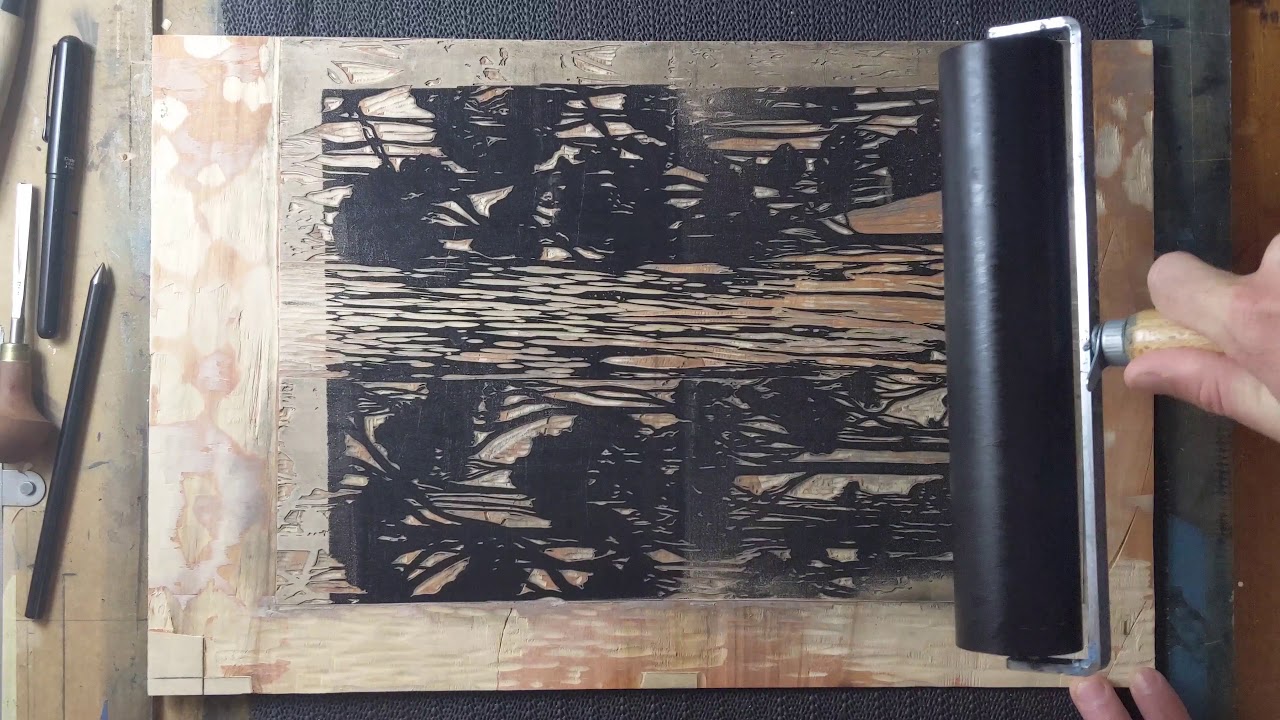 "Timber Getters" Woodblock Print