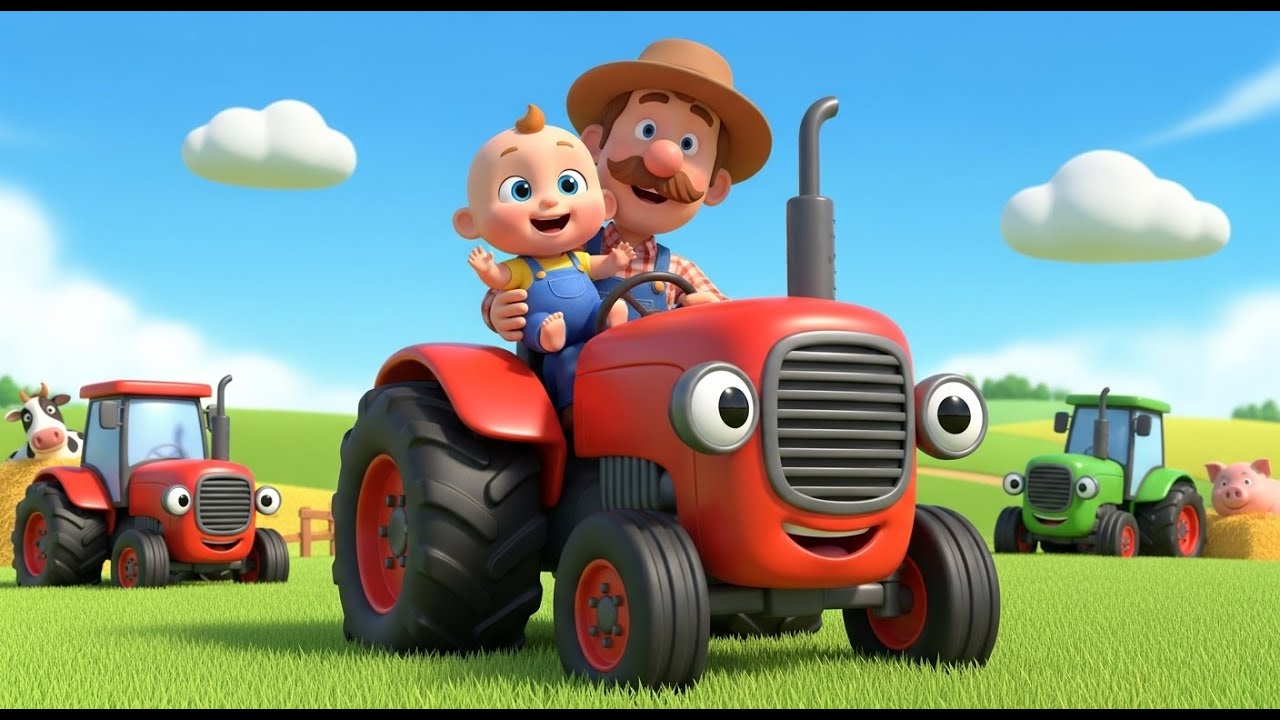 Boom Boom Tractor Day 🚜💥 | Farm Vehicle Song for Kids | Fun Learning Adventure