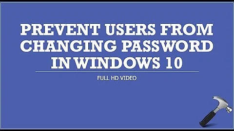 Prevent Users From Changing Password In Windows 10