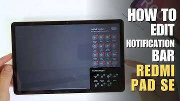 How to Edit Notification Panel Shortcuts on Xiaomi Redmi Pad SE