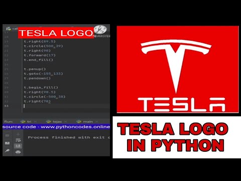 How To Draw Tesla Car Logo In Python