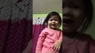 Baby laughs