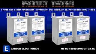 3 Phase Buck & Boost Transformer - 208V Primary - 240V Secondary - 23.4 Amps on Secondary - 50/60Hz