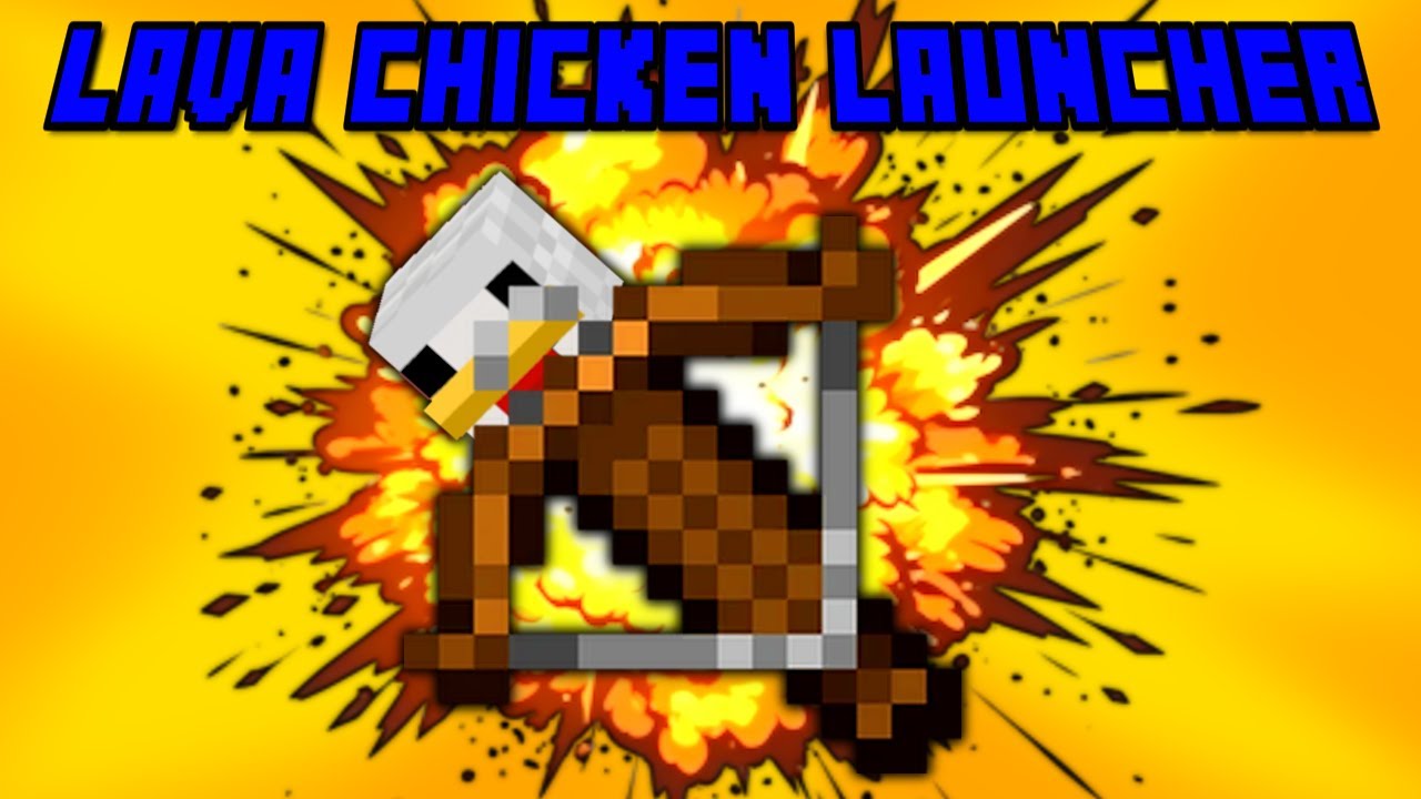 EXPLOSIVE Lava Chicken Launcher - Command Block Crossbow Tutorial