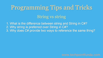 string vs String C# | C# Interview Questions and Answers #techpointfundamentals